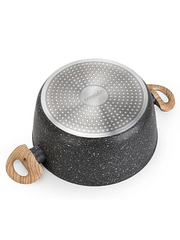 Набор посуды для приготовление 3 предмета (сковорода 24см/кастрюля 6л/крышка 24см) серый алюминий 000000000001229788