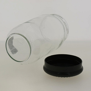 Банка для сыпучих продуктов 1л FACKELMANN Style серая крышка стекло 000000000001194381