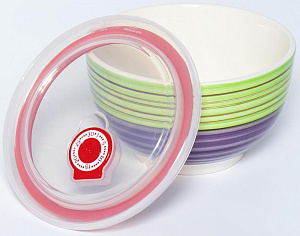 Салатник 14см/750мл ELRINGTON АЭРОГРАФ Летний сад с крышкой керамика 000000000001210586