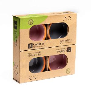 Набор форм для запекания 4шт 8х3,5см 800мл VIAPOT керамика 000000000001216657