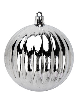 Декоративное украшение Набор шаров 3шт 6см серебро пластик 000000000001224140