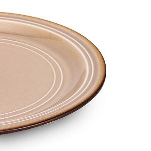 Тарелка десертная 22,5см Полосы бежевый глазурованная керамика 000000000001217601