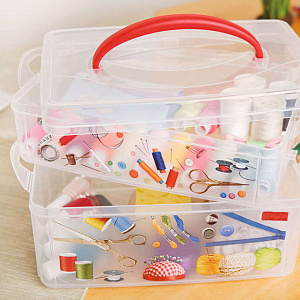 Коробка 24,5х16х10,5см 2 секции 1л/2л ECONOVA MULTI BOX универсальная ручка и декор бесцветный пластик 000000000001113061