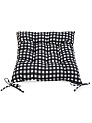 Подушка на стул 40x40см Клетка мелкая черный полиэстер 000000000001228079