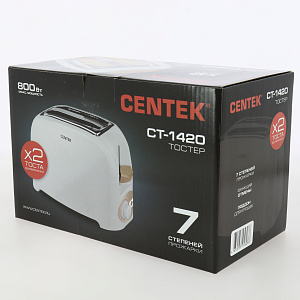 Тостер CENTEK CT-1420 750Вт 7 уровней мощности теплоизолированный корпус функция отмены 000000000001194082