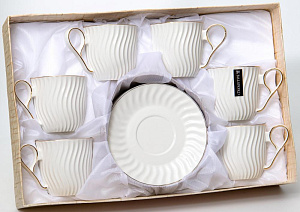 Набор чайный 12 предметов (чашка 260мл-6шт/ блюдце-6шт) BALSFORD Фюжн подарочная упаковка фарфор 000000000001200556