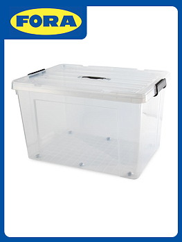 Контейнер для хранения 155л с крышкой прозрачный полипропилен 000000000001227855