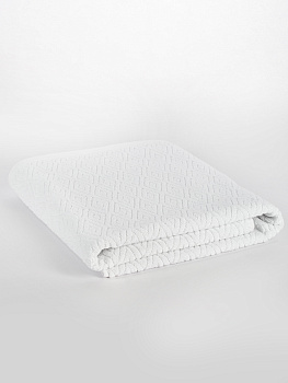 Полотенце махровое 100х150см СОФТИ Ромб белый хлопок 100% 000000000001214704