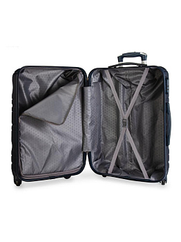 Чемодан на колесах M (42х26х65см) волна синий ABS 000000000001226521