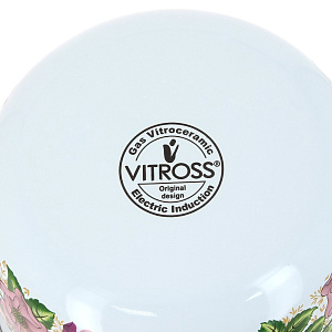Кастрюля 2л VITROSS Violeta сферическая форма белоснежный эмалированная сталь 000000000001101626