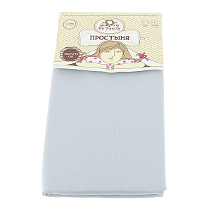 Простынь DE'NASTIA 150х215см серый микрофибра C010425 000000000001118965