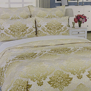Комплект постельного белья 2-спальный LUCKY Сон Афродиты 2наволочки50х70см 1пододеяльник200х215см 1простыня220х215см золотистый бязь 100%хлопок 000000000001206521