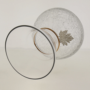 Ваза стеклянная МОНРЕАЛЬ 29см  листок медь Cr2202 000000000001182690