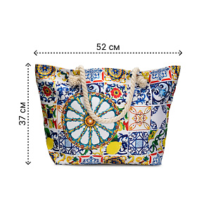 Сумка пляжная 52х37х14см с узорами полиэстер 000000000001221833