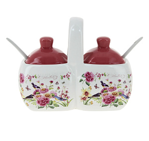 Двухсекционная банка для специй Коралл 000000000001153866