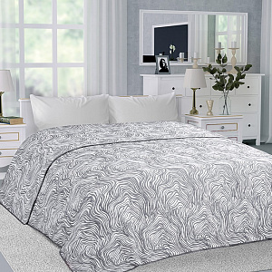Покрывало 200x240см DE'NASTIA зебра 3слоя серое жаккард 55%хлопок 45%полиэстер 000000000001207700
