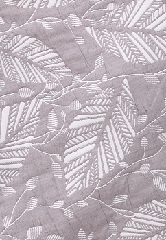 Покрывало 200x240см DE'NASTIA Тропики2 3слоя серое жаккард 55%хлопок 45%полиэстер 000000000001212612