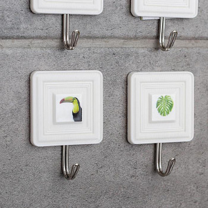 Набор крючков 9шт Галерея тропики на липучке пластик 000000000001211452