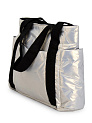 Сумка шоппер 35х11х29см стеганная с боковыми карманами белый полиэстер 000000000001229467
