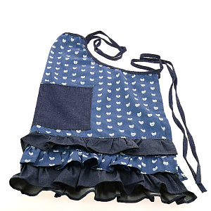 Фартук YELLOW RABBIT Кошечка Джинс,три кармана,регул.кольцо,100% хлопок ,арт0077 000000000001186629