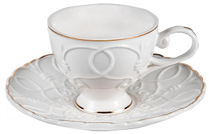 Набор кофейный 12 предметов (чашка 100мл-6шт/блюдце-6шт) BALSFORD Грация Клио подарочная упаковка фарфор 000000000001197913