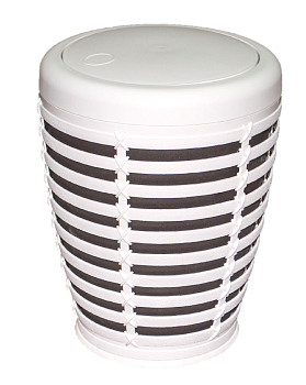 Урна с крышкой PALM коричневый пластик PRIMANOVA M-E21-01-10 000000000001201697