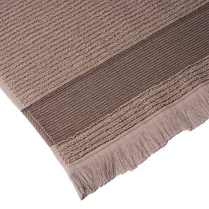 Полотенце махровое 70х130см СОФТИ Гармошка светло-коричневый хлопок 100% 000000000001213304