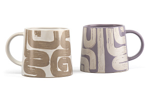Кружка 350мл Абстракция в ассортименте глазурованная керамика 000000000001217631