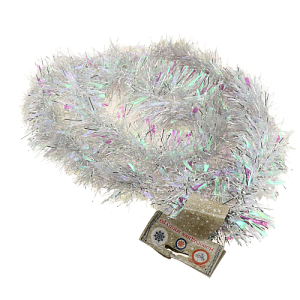 Новогодняя мишура Искристое серебро из Полиэтилена / 200x10см арт.80455 000000000001191217