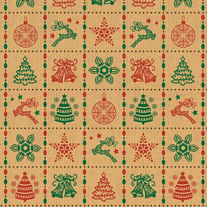 Бумага упаковочная крафт 70х100см ИНТЕРПАК Домики 000000000001215335