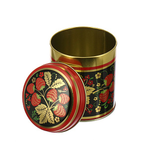 Жестяная банка Хохлома Клубника 000000000001102851
