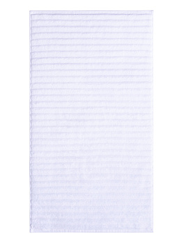 Полотенце махровое 50x90см DE'NASTIA Узкая Волна 500гр белый хлопок 000000000001211685