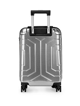 Чемодан на колесах S (36х22х55см) соты серебро PC 000000000001226585