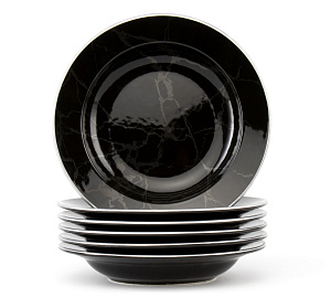 Набор столовой посуды 19 предметов TULU PORSELEN Lale with gold rim фарфор 000000000001212895