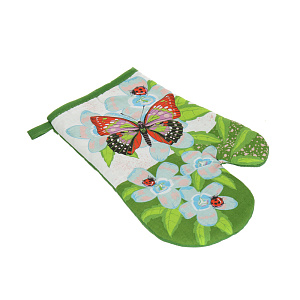 Набор прихватка и рукавица Бабочка Мультидом, хлопок, 2 предмета 000000000001126846