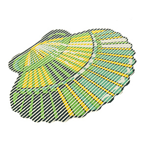 Коврик для ванной Ракушки Мультидом, 65?49 см, ПВХ 000000000001133597