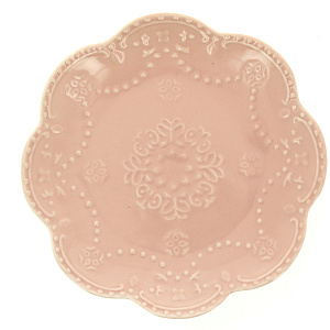 Тарелка десертная 20см КОРАЛЛ Бабочка розовая HD-010P 000000000001181052