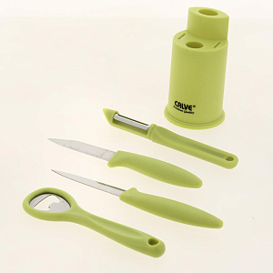 Набор ножей 5 предметов CALVE с подставкой нержавеющая сталь 000000000001110018