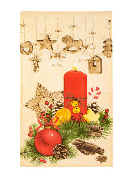 Полотенце кухонное 35х60см Праздник 150гр в ассортименте рогожка хлопок 000000000001229039