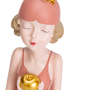 Фигура декоративная 21см Девушка с ушками зайка 000000000001219425