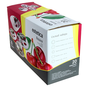 Набор столовый ESTETICA Вишня, фарфор, 20 предметов, M34007 000000000001094382