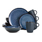 Набор столовой посуды 16 предметов бриз синий керамика