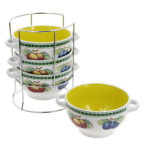 Набор бульонниц Wellberg, керамика, 5 предметов 000000000001172362