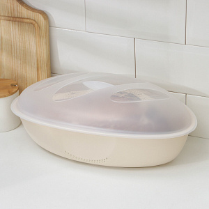 Хлебница 36х21х14,5см PHIBO бежевый пластик 000000000001219335