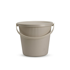 Ведро-стул 10л с крышкой вельвет в ассортименте полиэтилен 000000000001226283