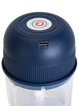 Измельчитель кухонный 260мл 9,25х11,4х11,4см 3,7В USB кабель 1200mAh синий 000000000001228464