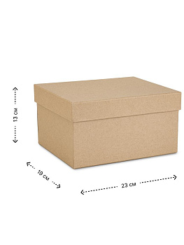 Коробка подарочная 23х19х13см РУТАУПАК КРАФТ бумага 000000000001222339