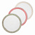 Салфетка сервировочная 38см LUCKY круглая блестящая с бордюром белый/серебро полиэстер 000000000001218991