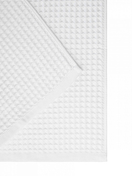 Полотенце вафельное 50x90см DE'NASTIA для бани/сауны 300гр белый хлопок 000000000001228560