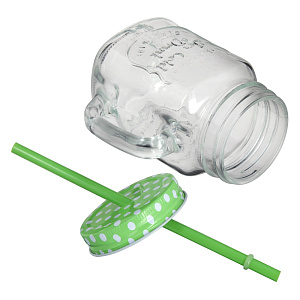 Кружка-банка с соломкой Koopman, 400мл 000000000001153007